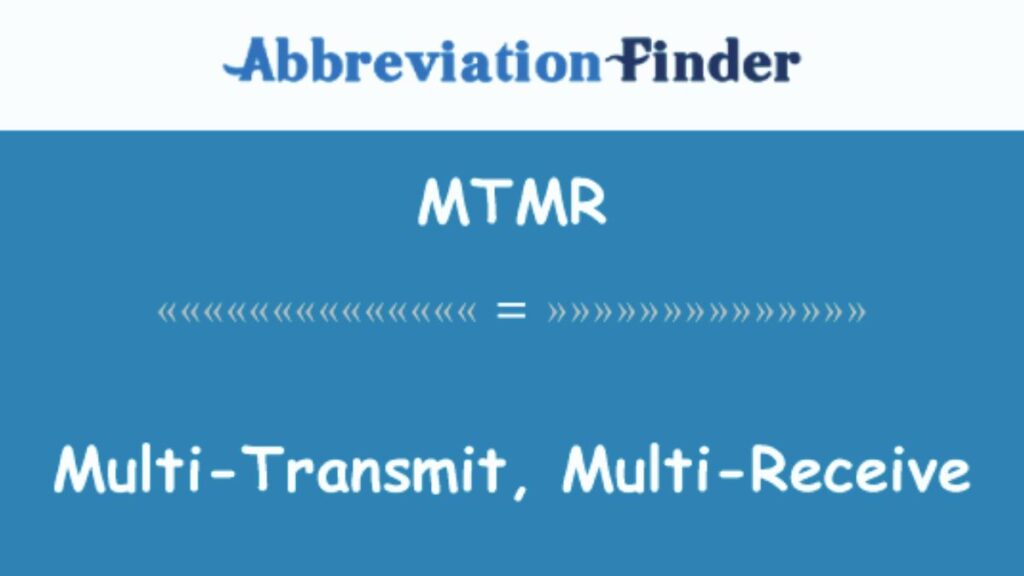 mtmr meaning